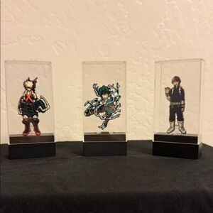 Anime Character Acrylic Sculpture Trio